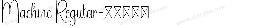 Machine Regular字体转换
